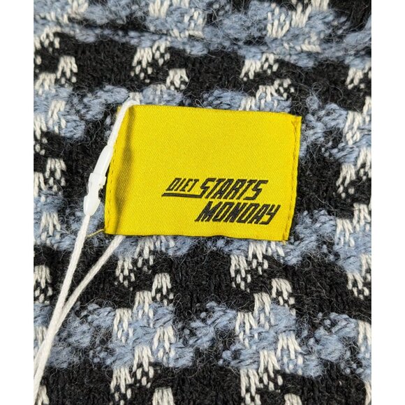 NEW NWT Diet Starts Monday Tweed Shirt Wool Blend Houndstooth Button Up Size 3XL - Picture 3 of 6